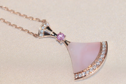 [AURORA]DREAM HALSKETTE ROSA MOP DIAMANT