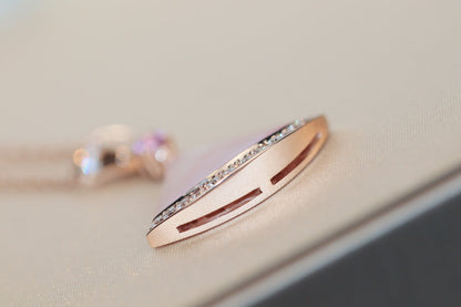 [AURORA]DREAM HALSKETTE ROSA MOP DIAMANT