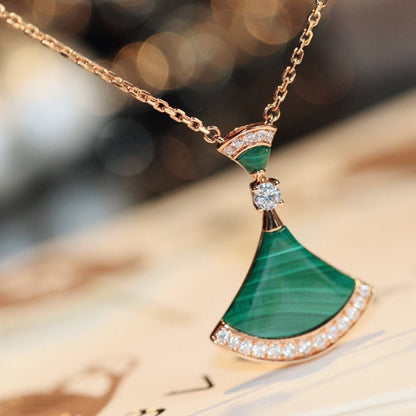 [Aurora]DREAM NECKLACE MALACHITE DIAMOND