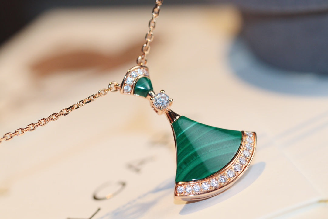 [Aurora]DREAM NECKLACE MALACHITE DIAMOND