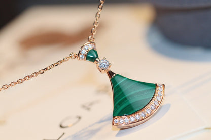 [Aurora]DREAM NECKLACE MALACHITE DIAMOND