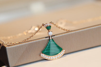 [Aurora]DREAM NECKLACE MALACHITE DIAMOND