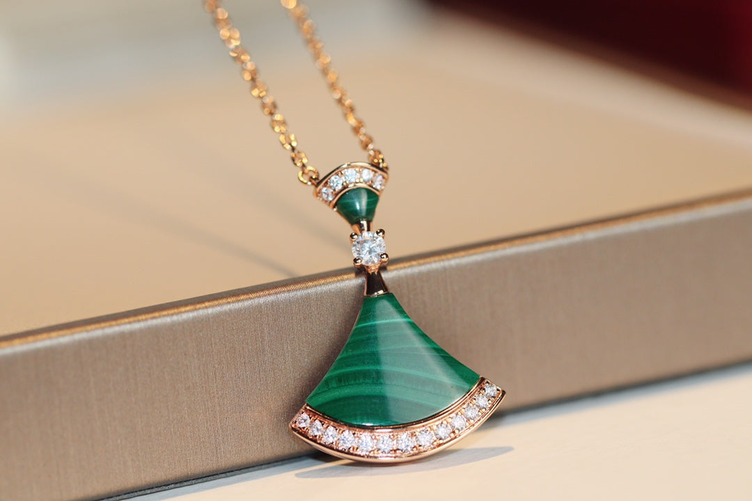 [Aurora]DREAM NECKLACE MALACHITE DIAMOND
