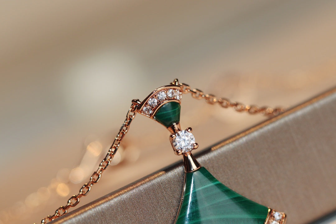 [Aurora]DREAM NECKLACE MALACHITE DIAMOND