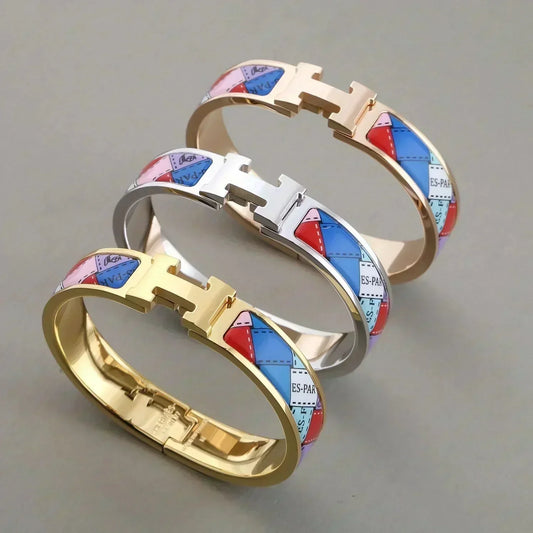 [Aurora]H BRACELET DOTTED BORDER 12MM
