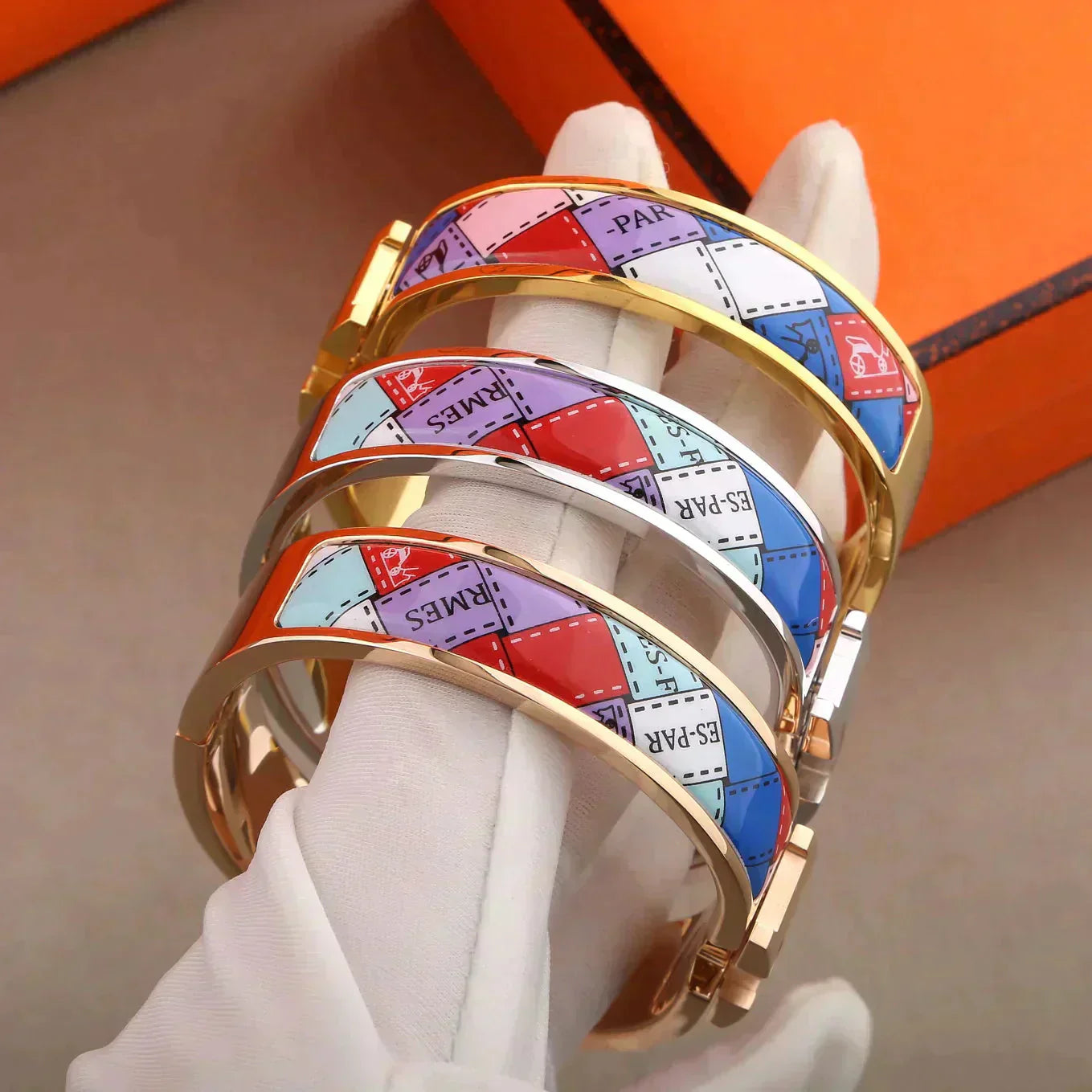 [AURORA]H BRACELET DOTTED BORDER 12MM