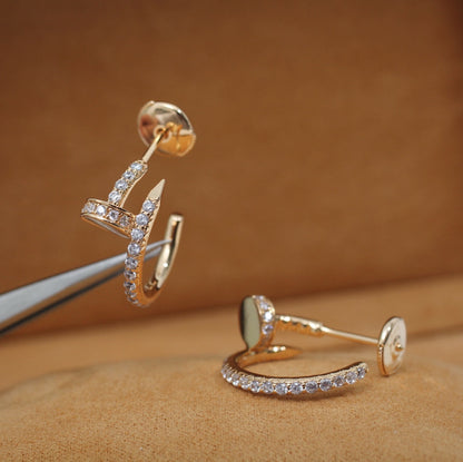 [AURORA]JUSTE イヤリング 12.75mm ピンクゴールド ダイヤモンド