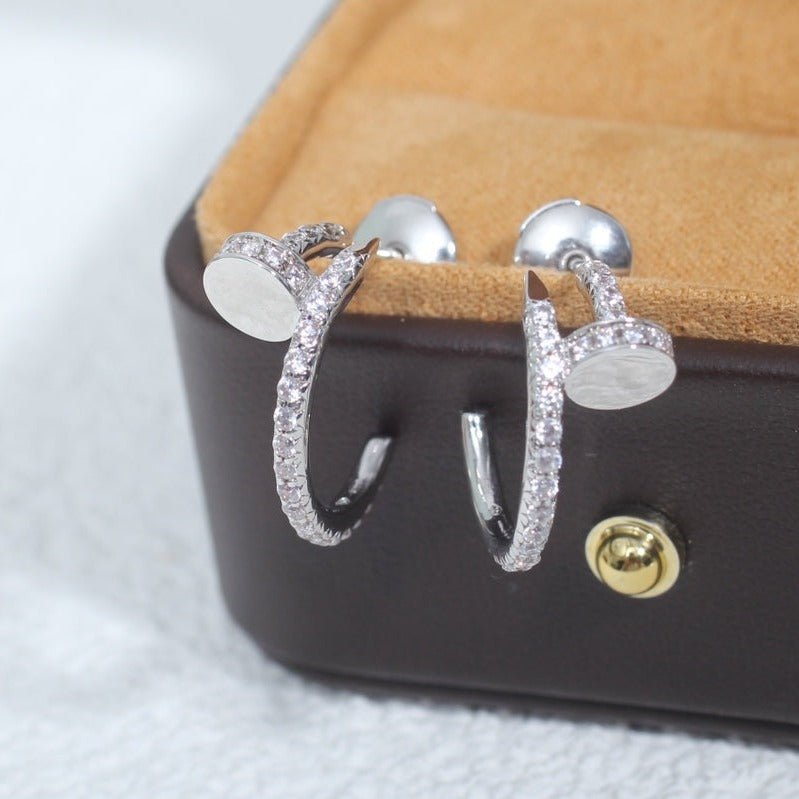 [Aurora]JUSTE EARRINGS 12.75MM SILVER DIAMOND