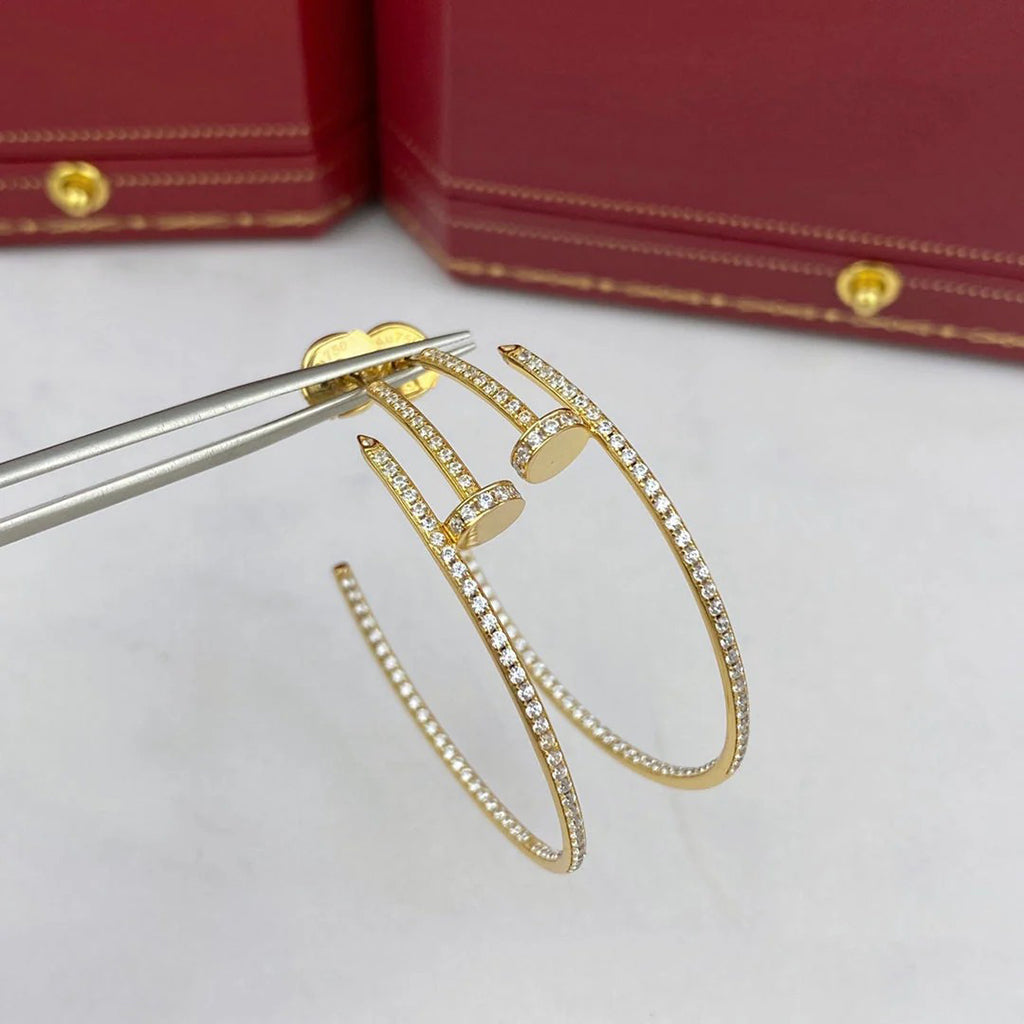 [AURORA]JUSTE FULL DIAMOND LARGE EARRINGS