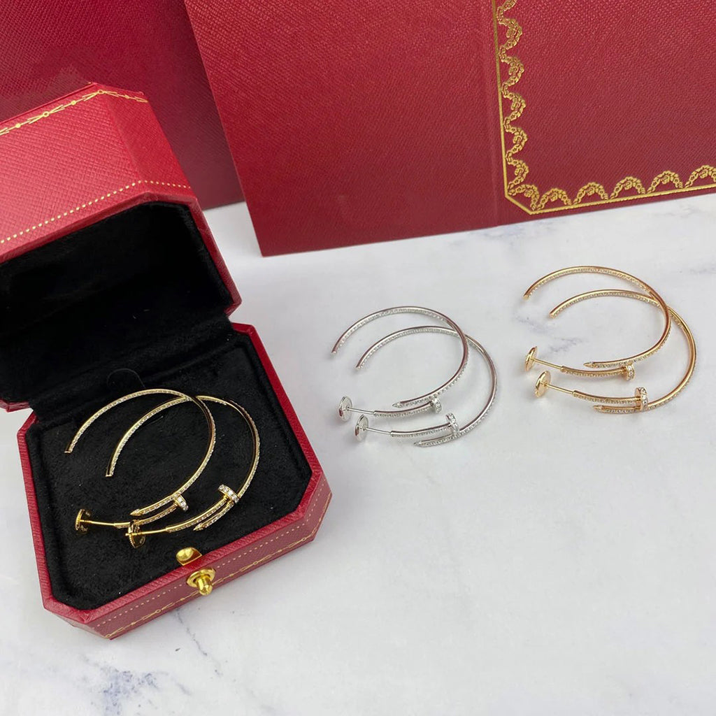 [AURORA]JUSTE FULL DIAMOND LARGE EARRINGS