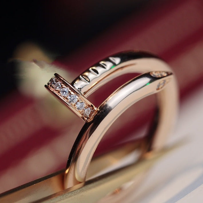 [AURORA]JUSTE RING 2.65MM PINK GOLD DIAMOND