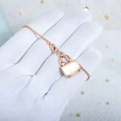 [Aurora]AMULETTE PEDANT ROSE GOLD NECKLACE