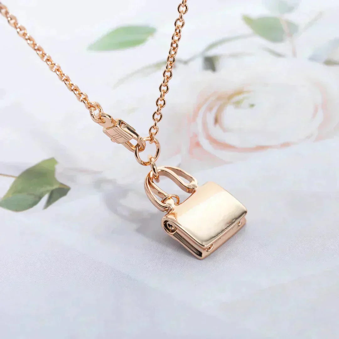[AURORA]AMULETTE PEDANT ROSE GOLD NECKLACE