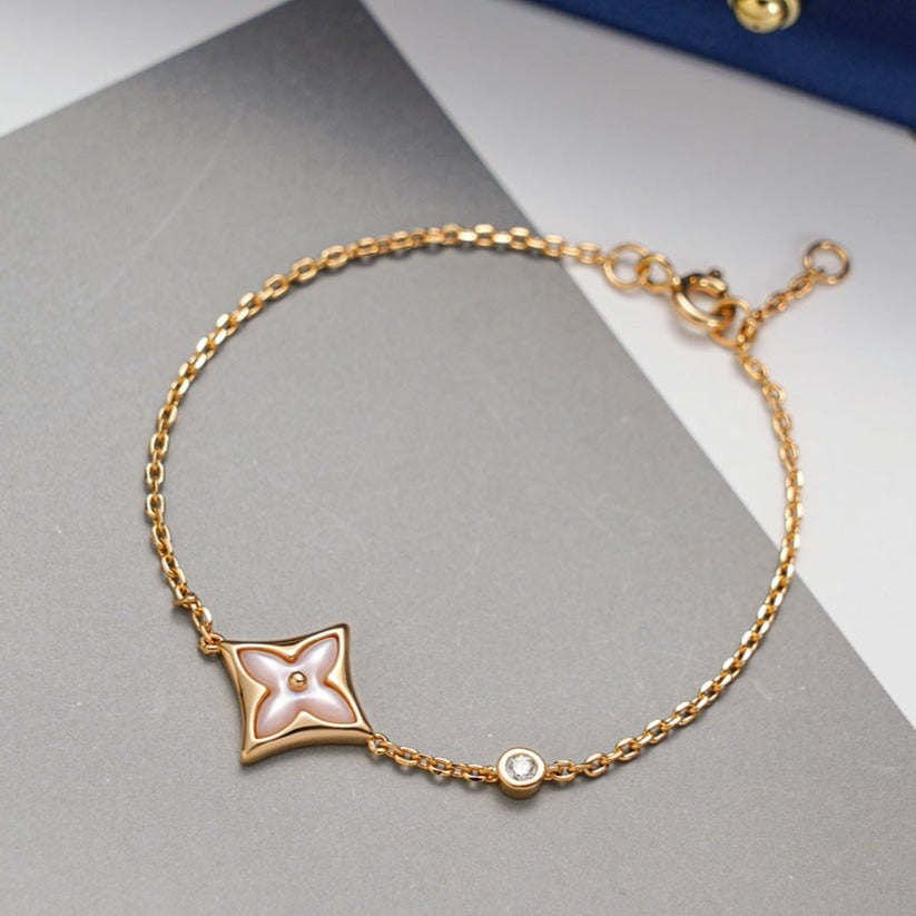 [Aurora]STAR 1 DIAMOND PINK GOLD BRACELET