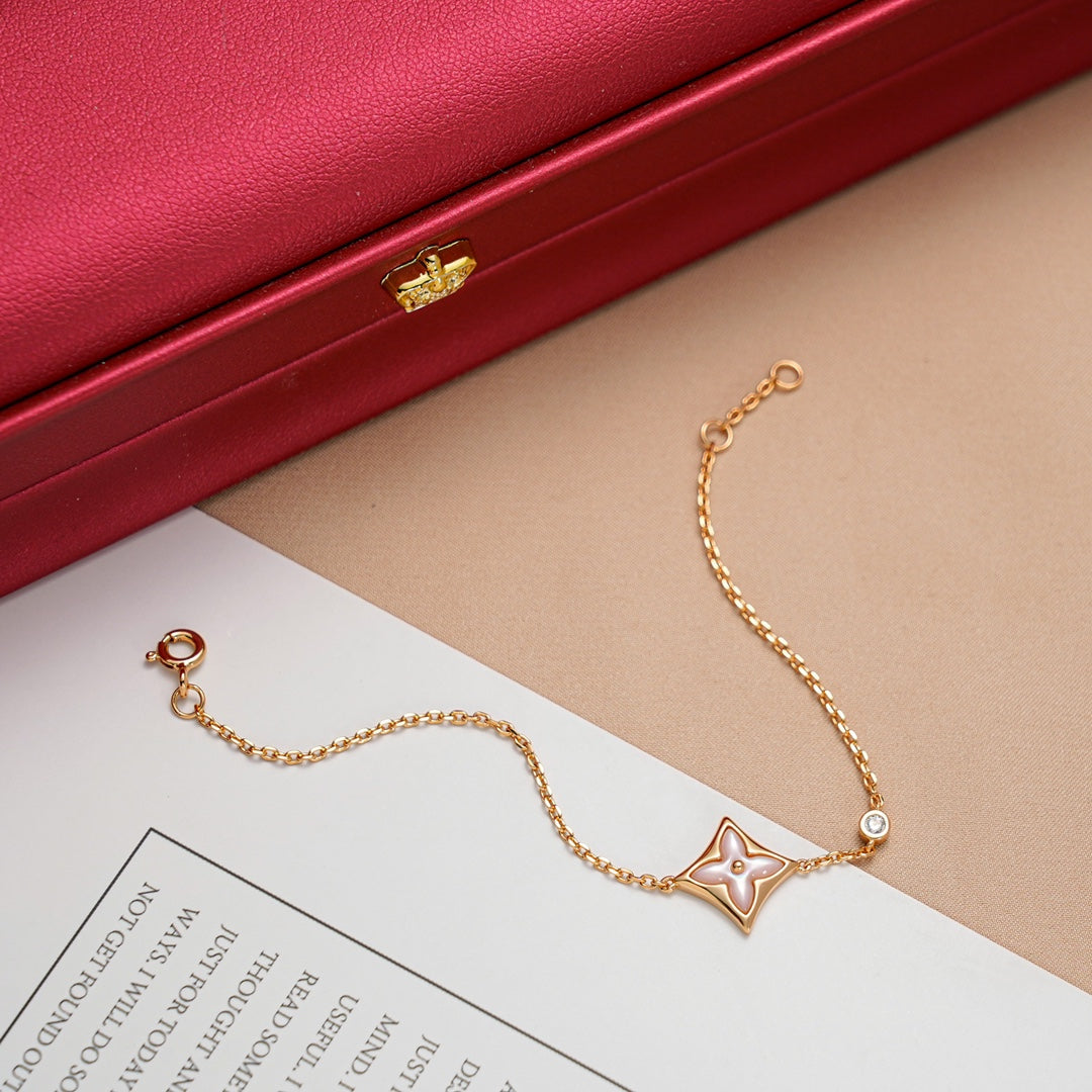 [Aurora]STAR 1 DIAMOND PINK GOLD BRACELET