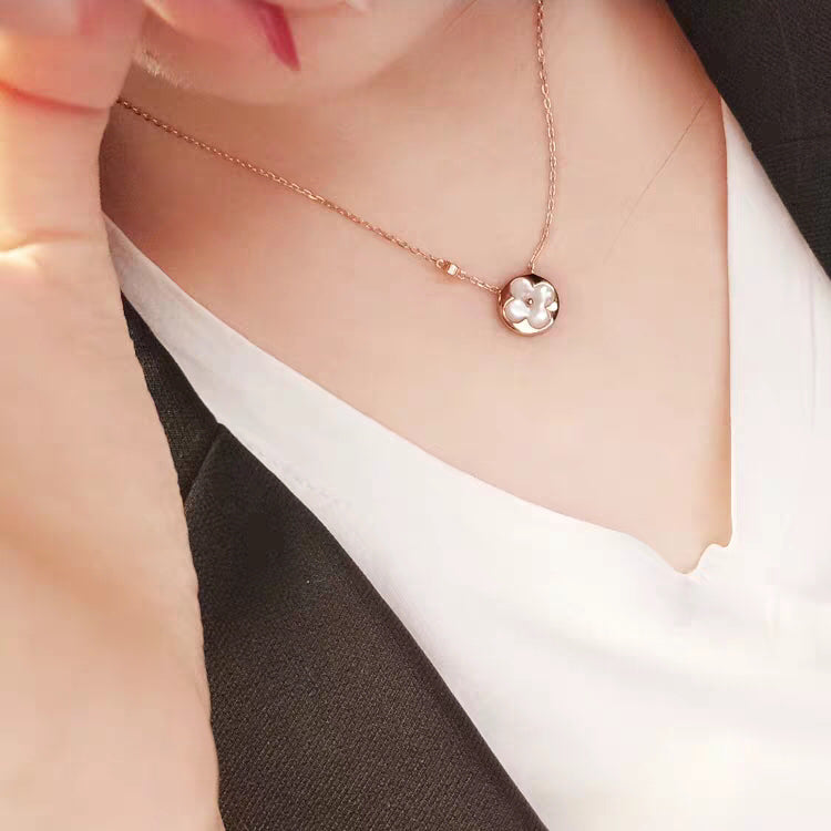 [Aurora]SUN MOP GOLD 1 DIAMOND NECKLACE