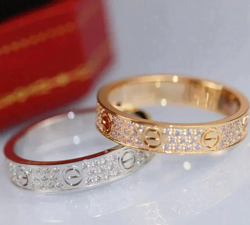 [Aurora]LOVE RING 3.6MM DIAMOND PAVED
