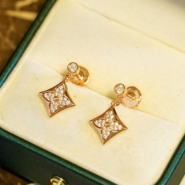 [Aurora]STAR DIAMONDS EARRINGS GOLD