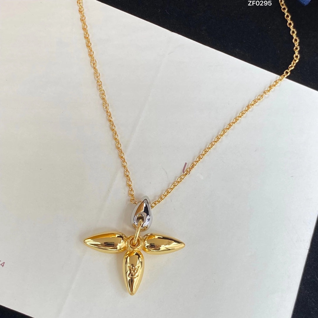 [Aurora]LOUISETTE PEDANT GOLD NECKLACE