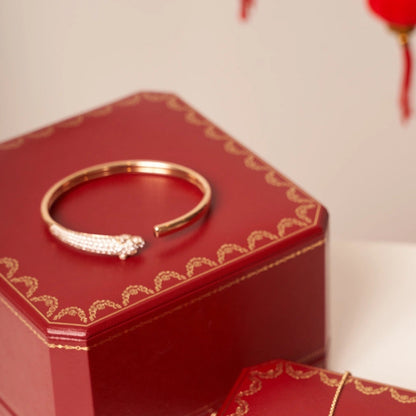 [AURORA] PANTHERE ROSÉGOLD DIAMANT OFFENES ARMBAND