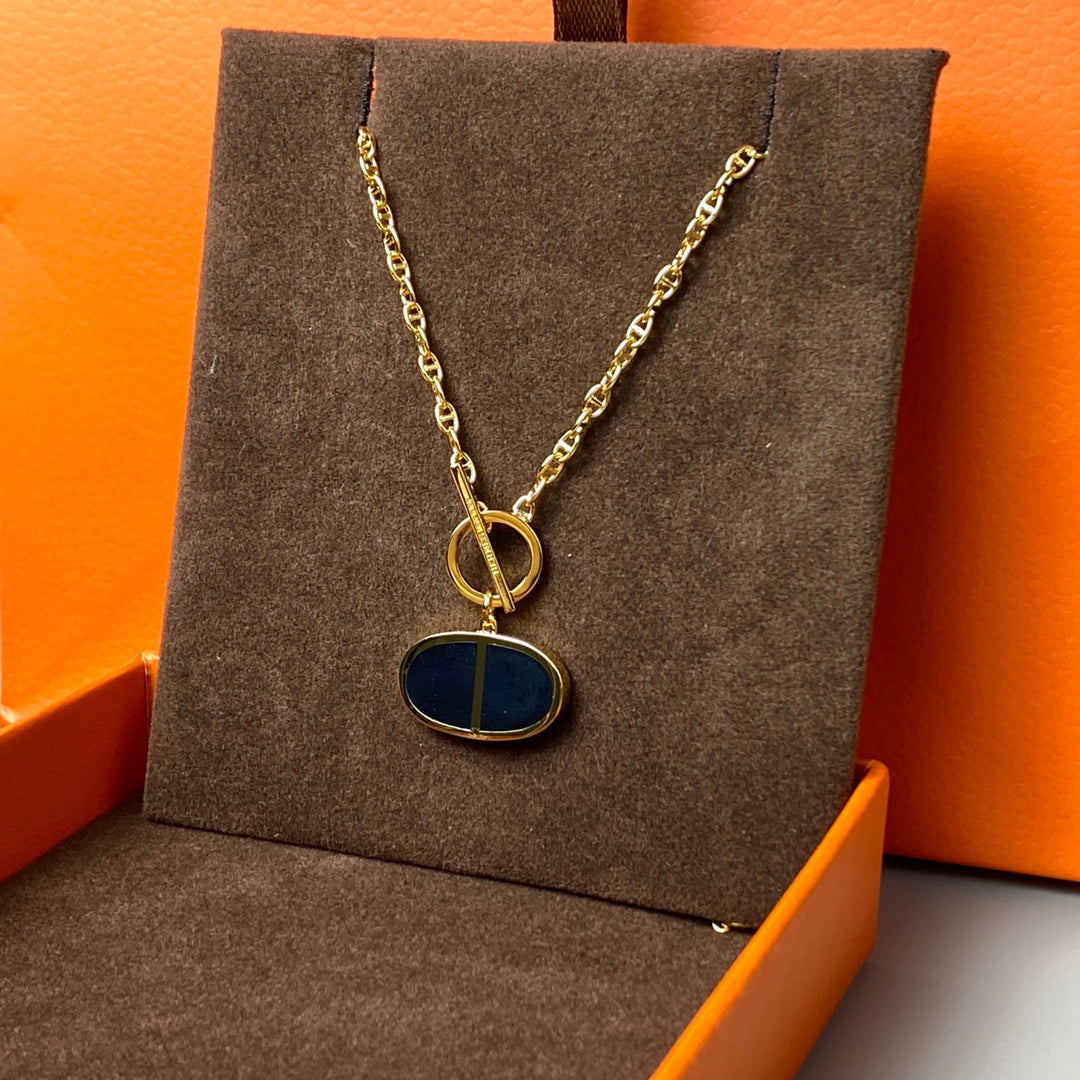 [AURORA]CHAINE VERSO BLACK CERAMIC NECKLACE