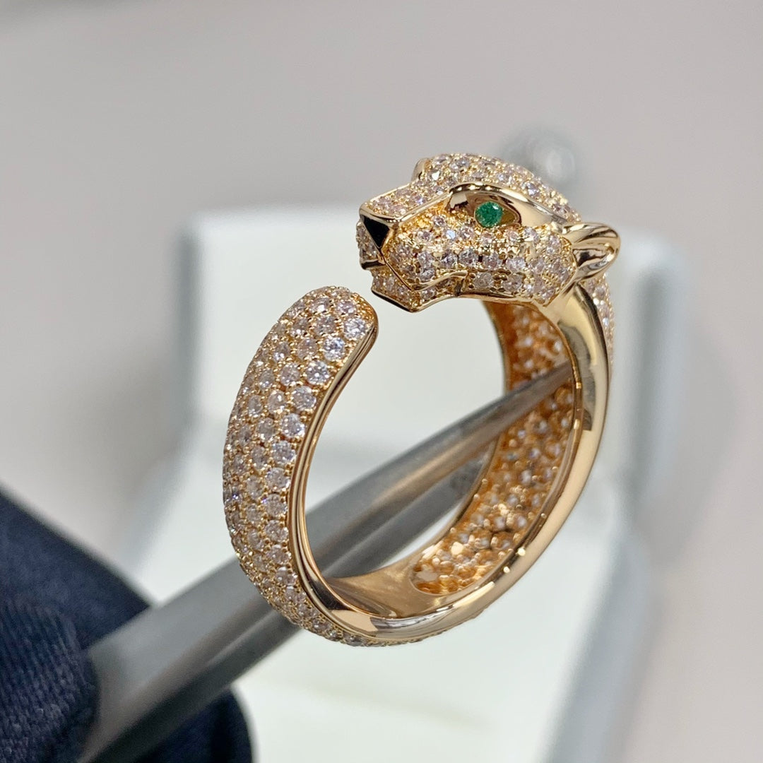 [Aurora]PANTHERE PINK GOLD DIAMOND RING