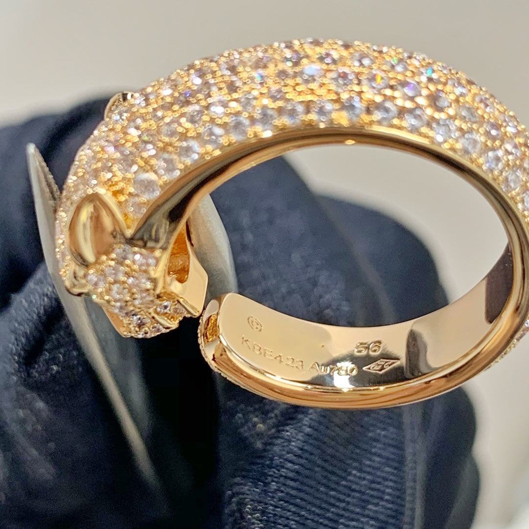 [Aurora]PANTHERE PINK GOLD DIAMOND RING