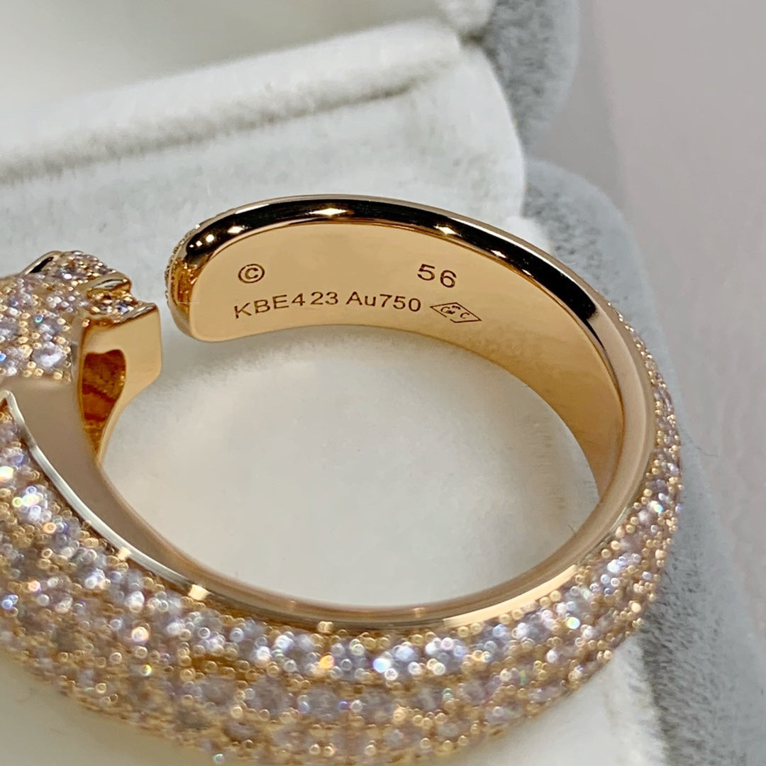 [Aurora]PANTHERE PINK GOLD DIAMOND RING