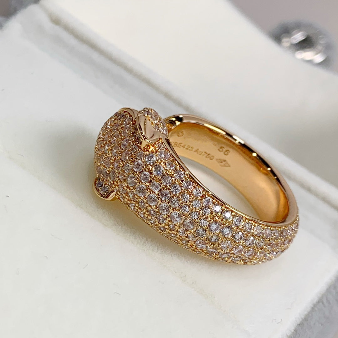 [Aurora]PANTHERE PINK GOLD DIAMOND RING