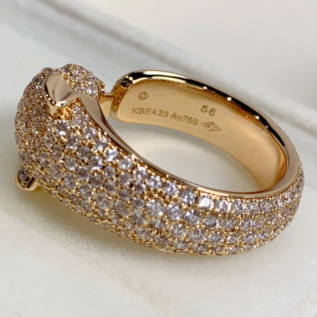 [Aurora]PANTHERE PINK GOLD DIAMOND RING
