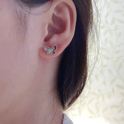 [Aurora]BUTTERFLY DARK MOP  EARRINGS