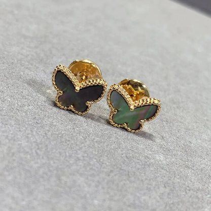 [Aurora]BUTTERFLY DARK MOP  EARRINGS