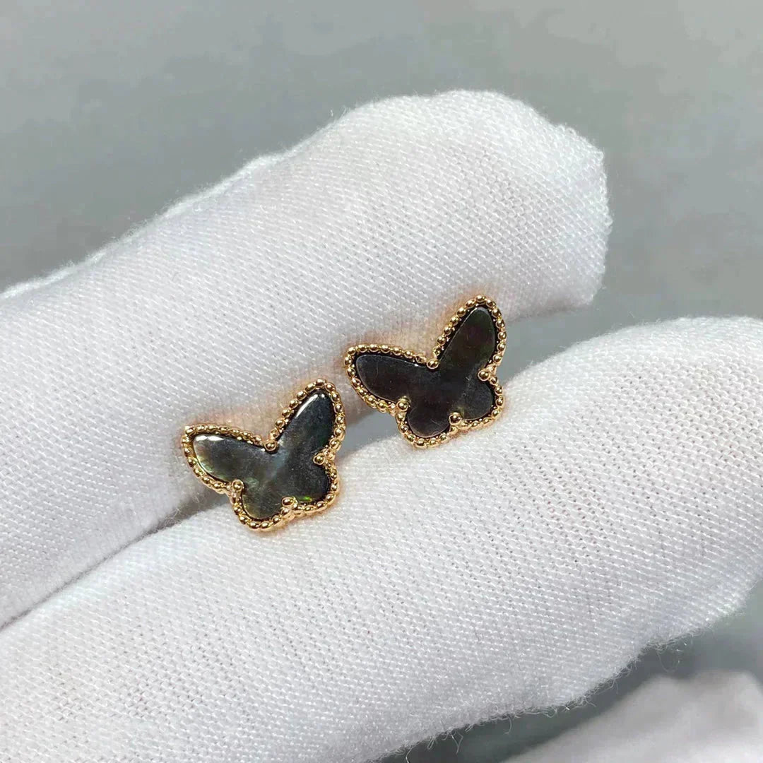 [Aurora]BUTTERFLY DARK MOP  EARRINGS