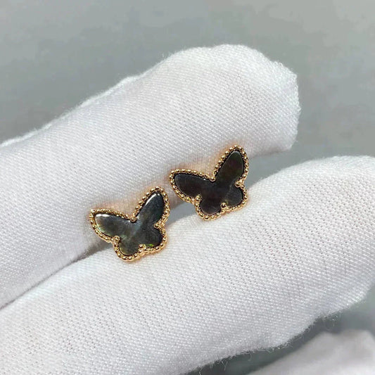 [Aurora]BUTTERFLY DARK MOP  EARRINGS