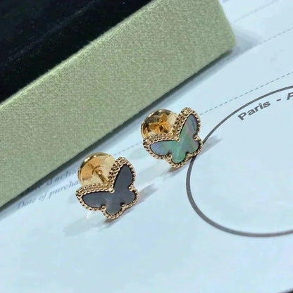 [Aurora]BUTTERFLY DARK MOP  EARRINGS