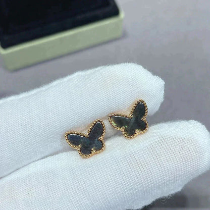 [Aurora]BUTTERFLY DARK MOP  EARRINGS