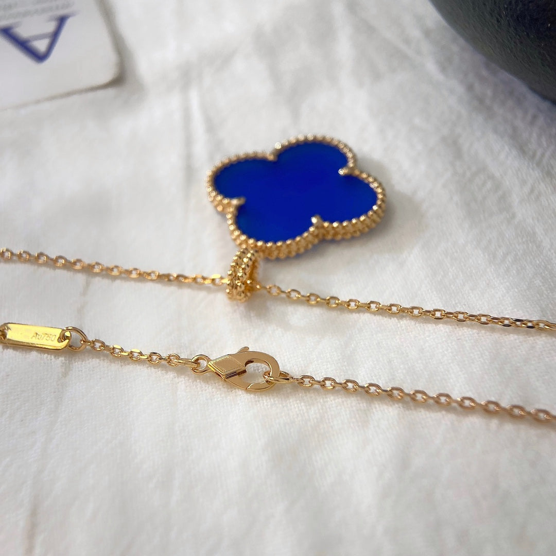 [Aurora]CLOVER 25MM NECKLACE TURQUOISE ROSE GOLD