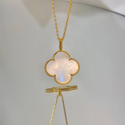 [Aurora]CLOVER 25MM MOP LARGE PENDANT NECKLACE