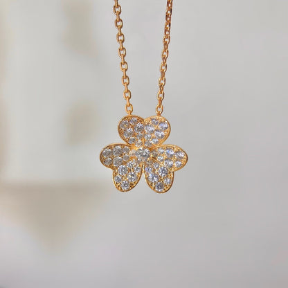 [Aurora]FLOWER DIAMOND NECKLACE