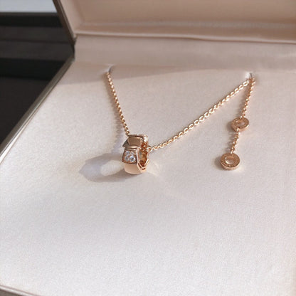 [AURORA]SERPENTI ANHÄNGER DIAMANT ROTGOLD HALSKETTE