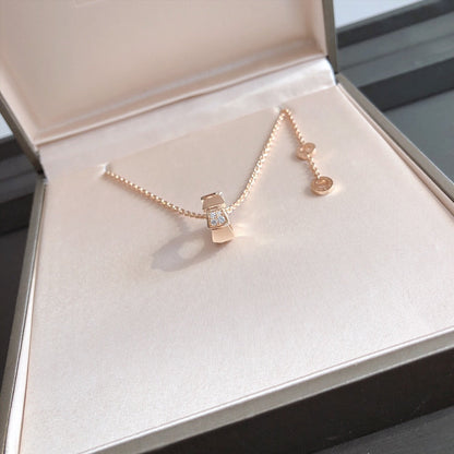 [AURORA]SERPENTI ANHÄNGER DIAMANT ROTGOLD HALSKETTE