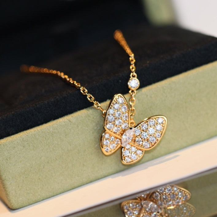 [Aurora]BUTTERFLY DIAMOND NECKLACE