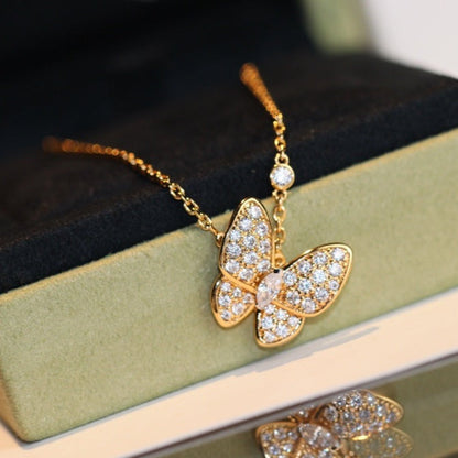[Aurora]BUTTERFLY DIAMOND NECKLACE