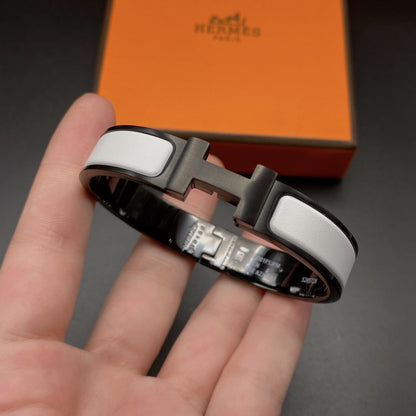 [AURORA]Hブレスレット 12mm ブラック ホワイト セラミック