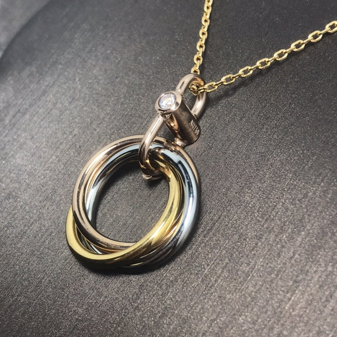 [AURORA]TRINITY SILBER GOLD ROTGOLD HALSKETTE