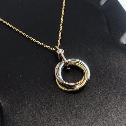 [AURORA]TRINITY SILBER GOLD ROTGOLD HALSKETTE