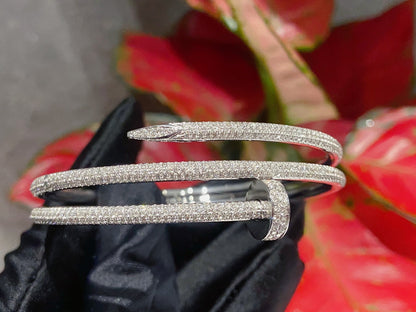 [AURORA]JUSTE ブレスレット 3.5MM 2連 シルバー ダイヤモンド