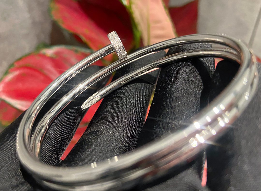 [AURORA]JUSTE ブレスレット 3.5MM 2連 シルバー ダイヤモンド
