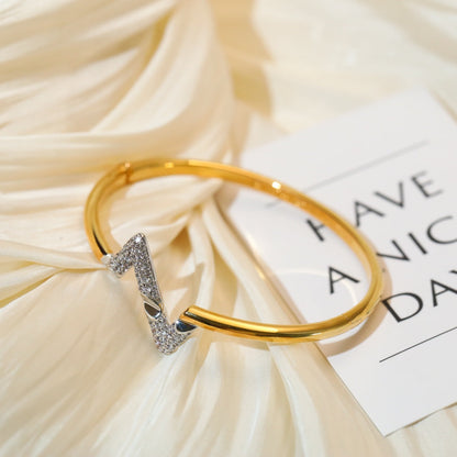 [Aurora]VOLTE UPSITE DOWN GOLD DIAMOND BRACELET