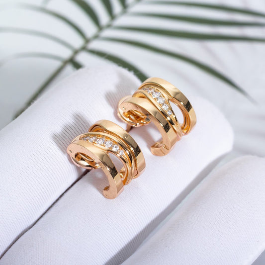 [AURORA]ZERO 1 PINK GOLD DIAMONDS EARRINGS